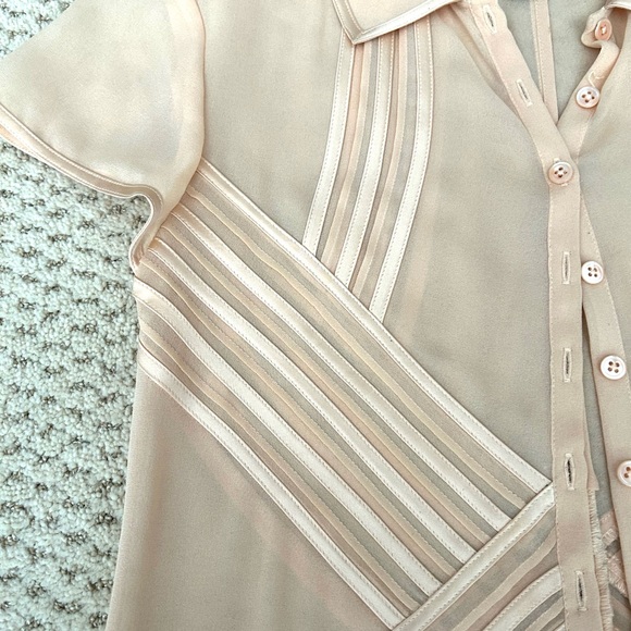 DKNY Sheer Buttondown Blouse - Picture 4 of 4